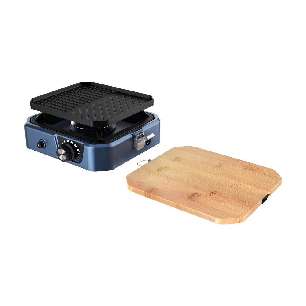 Single Burner Camping Pizza Oven Gas Stove Outdoor Kitchen BBQ Grill