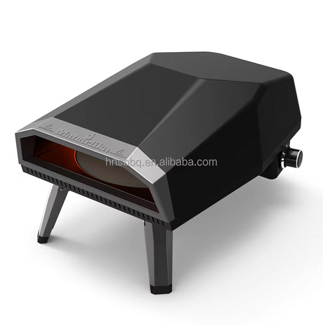 Outdoor Portable Stainless Steel Gas Fired Pizza Oven With Automatic Rotation Pizza Stone gas pizza ovens