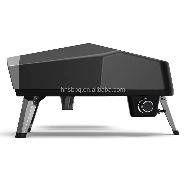 Outdoor Portable Stainless Steel Gas Fired Pizza Oven With Automatic Rotation Pizza Stone gas pizza ovens
